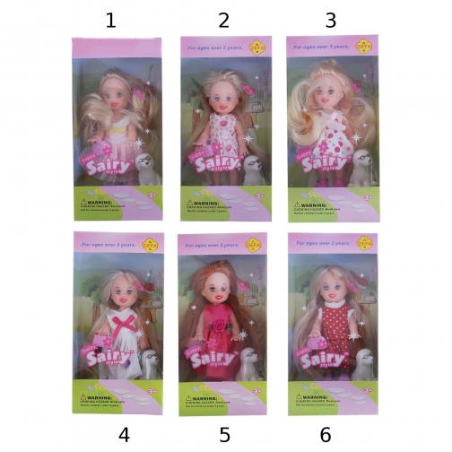 Кукла Happy Sairy Style с собачкой и аксессуарами, 10 см Defa Lucy 37709029