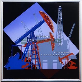Картина "Нефтяные Месторождения" с кристаллами Swarovski