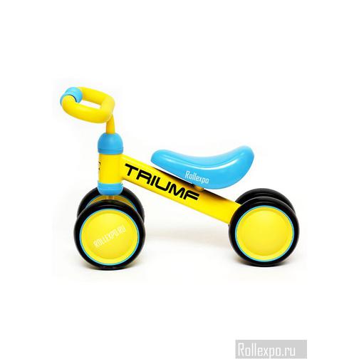 Детский беговел-каталка Triumf TF-2019 (желтый) с сиденьем и парными колесами 150мм Triumf Active 42455392