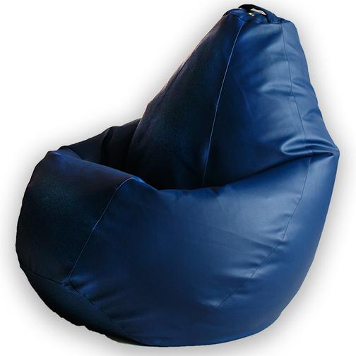 Кресло Мешок Груша Синяя ЭкоКожа (L, Классический) DreamBag 42512999