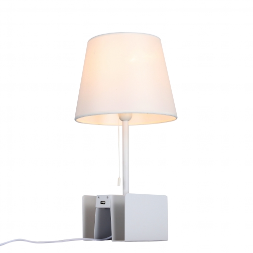 Настольная лампа c USB St Luce Белый/Белый E14 1*40W 37396906 11