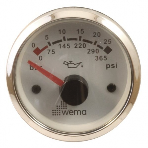 Wema Индикатор давления масла белый Wema IORP-WW-0-25 12/24 В 0 - 25 бар 1201375