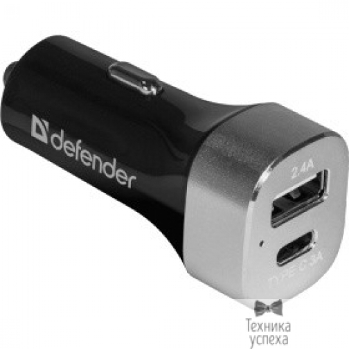Defender Defender Автомобильный адаптер 1 порт USB + TypeC, 5V / 5.4A (UCG-01) (83569) 9061630