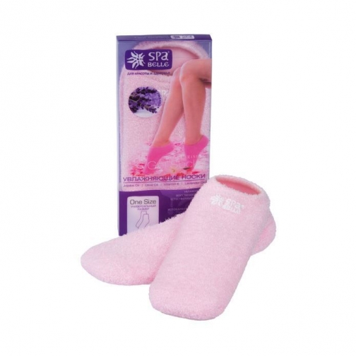 Увлажняющие гелевые носки с лавандой, розовые SPA Belle 37723463