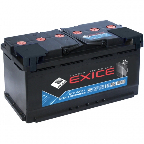 Аккумулятор EXICE Classic 6CT- 90N 90 Ач (A/h) прямая полярность - EC 9011 EXICE (ЭКСИС) 6CT- 90N 2060510