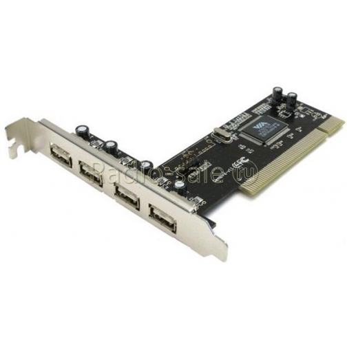 Контроллер Gembird PCI to USB 2.0 4-ext. + 1-int. port 1319644