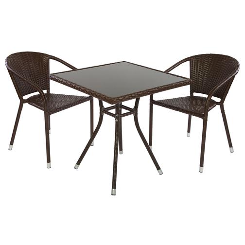 Комплект садовой мебели ПМ: ЭкоДизайн C008+C002 Комплект кофейный CAFÉ (стол, арт. C008 и 2 стула, арт. C002) 42809678 3