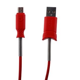 USB дата-кабель Hoco X24 Pisces MicroUSB (1.2 м) Красный