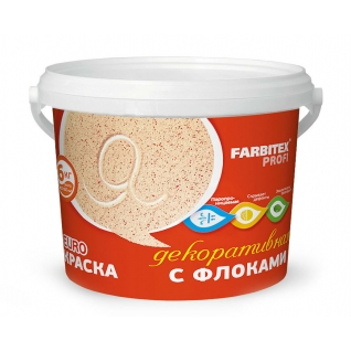 Краска акриловая с флоками FARBITEX Profi КМ-1 кофе с молоком, 6 кг