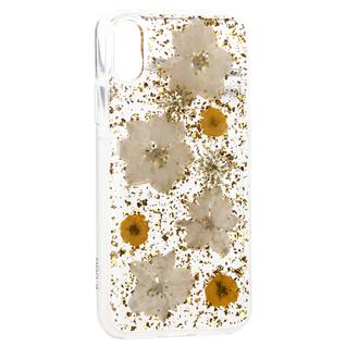 Чехол-накладка силиконовая K-Doo Flowers TPU+Dried Flowers+Lucite для Iphone XS/ X (5.8") Желтая