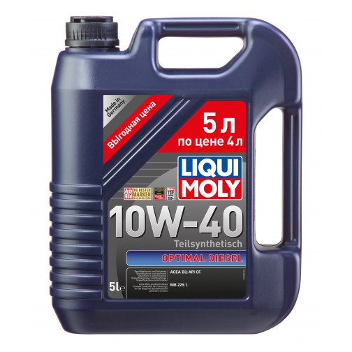 Моторное масло LIQUI MOLY Optimal Diesel 10W-40 5 литров 5921333