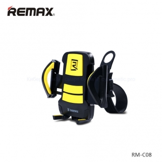 Remax RM-C08 велосипедный держатель для гаджетов (желтый+черный)