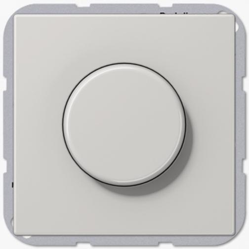 Светорегулятор (диммер) Jung LS поворотно-нажимной 100-1000 Вт светло-серый пластик 38097993