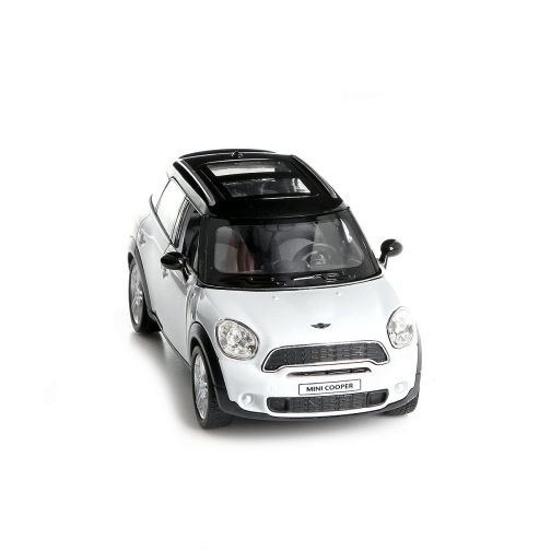 Инерционная коллекционная машинка Mini Cooper Countryman S, черно-белая, 1:32 RMZ City 37717945