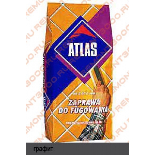АТЛАС Затирка №37 графитовая (2кг) / ATLAS Затирка для швов №37 графитовая (2кг) Атлас 2174236