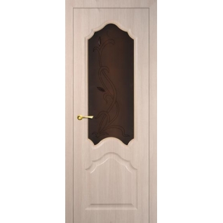 Дверное полотно МариаМ Кардинал остекленное (ст.бронза) Капучино 550-900 мм