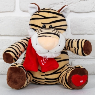 Мягкая игрушка "Тигр с шарфом", 25 см