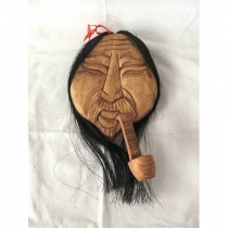 Алтайская деревянная маска с трубкой