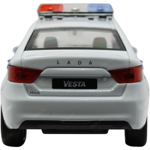 Модель машины Lada Vesta - Полиция ДПС, 1:34-39 Welly 37725649 2