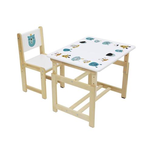 Столик и стульчик Polini Комплект растущей детской мебели Polini kids Eco 400 SM 68х55 см 42746257 23