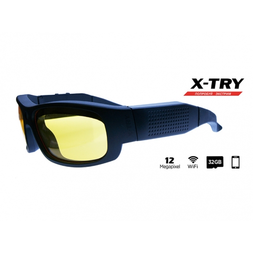 Цифровая камера очки X-TRY XTG300Y HD 1080p WiFi (желтые линзы) 835107