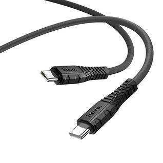 USB дата-кабель Hoco X67 Nano Silicone Type-C to Type-C charging data cable 60Вт Max 1.0 м Черный