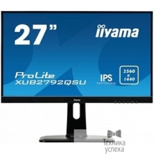Iiyama IIYAMA 27" XUB2792QSU-B1 черный IPS LED 2560x1440 5ms 16:9 350cd 178гр/178гр DVI HDMI D-Sub