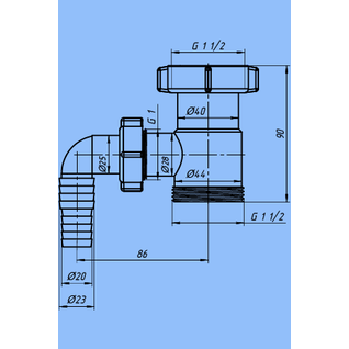 М110 Отвод для стиральной машины 1-1/2`` * 1-1/2`` АНИ Пласт Ани пласт