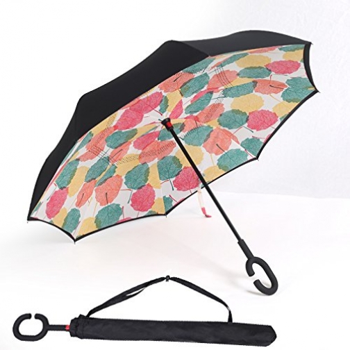 Обратный зонт наоборот Антизонт Осенние листья Umbrella 37697872 1