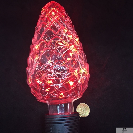 Espada Espada Светодиодная (LED) лампа шишка красная, Е27, 3W (E-E27NYC35R) (43206) 7247492