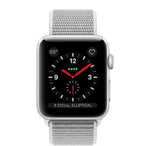Часы Apple Watch Series 3 Cellular 38mm Silver Aluminum Case with Seashell Sport Loop MQJR2 MQKJ2 42301476