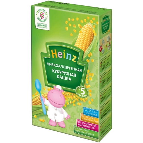 Кукурузная низкоаллергенная кашка Heinz (с 5 мес.), 200 гр. 37711284