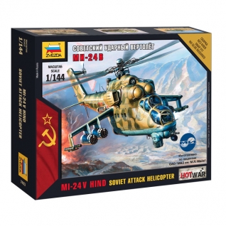 Сборная модель "Советский ударный вертолёт Ми-24В", 1:144 Звезда
