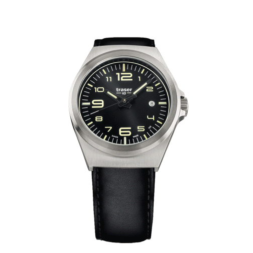 Часы Traser P59 Essential M BlackD, кожаный ремешок 37933337