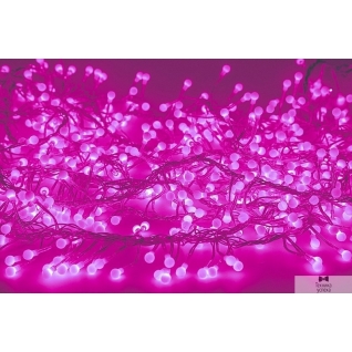 Neon-night Гирлянда "Мишура LED" 3 м прозрачный ПВХ, 288 диодов, цвет розовый 303-607