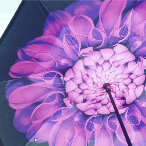 Обратный зонт наоборот Антизонт Фиолетовый цветок Umbrella 37697894 1
