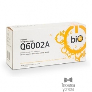 Bion Cartridge Bion Q6002A Картридж для HP Color LaserJet 1600/2600N/M1015/M1017, желтый 2000 Стр. Бион