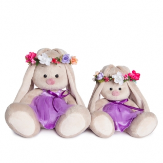 Зайка Ми в веночке и фиолетовом платье SidM-133 - 23 cm