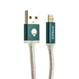 USB дата-кабель COTEetCI M30 NYLON series Lightning cable с индикатором CS2127-1.2M-GC (1.2 м) Графитовый