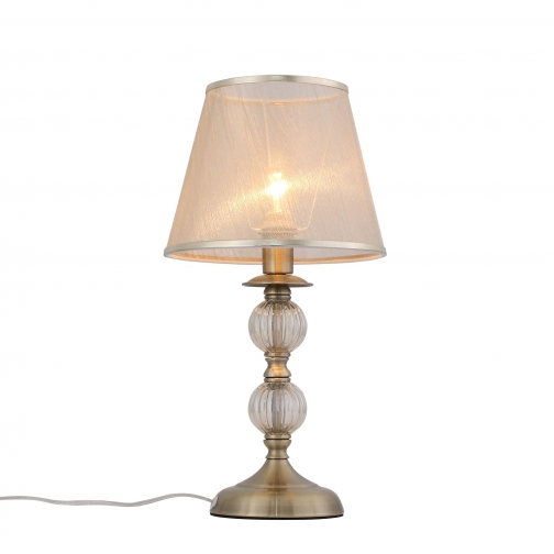 Настольная лампа St Luce Бронза, Прозрачный/Бежевый, Бронза E14 1*40W 37397030