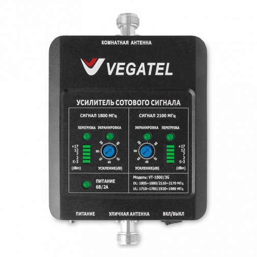 Усилитель сотовой связи VEGATEL VT-1800E/3G-kit (офис, LED) (+ кронштейн для антенны) 37676210 1