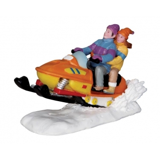 LEMAX Сувенир Дети катаются на снегоходе