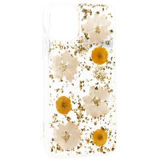 Чехол-накладка силиконовая K-Doo Flowers TPU+Dried Flowers+Lucite для Iphone 11 (6.1") Желтая