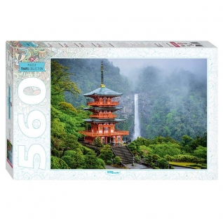 Пазл Travel Collection - Пагода у водопада, 560 элементов Step Puzzle