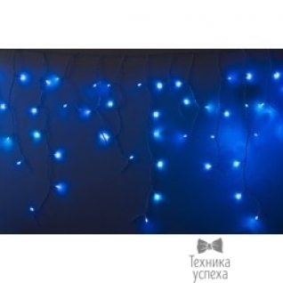 Neon-night NEON-NIGHT (255-136) Гирлянда Айсикл (бахрома) светодиодный, 4,8 х 0,6 м., белый провод, 220В, диоды синие