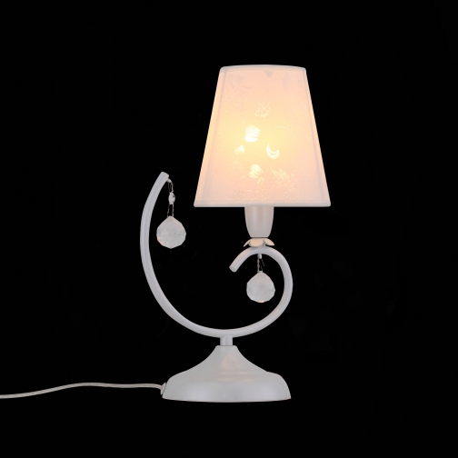 Настольная лампа St Luce Перламутровый белый, Прозрачный/Белый E14 1*40W 37396352 3