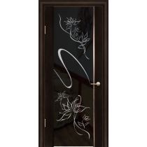 Дверь ульяновская шпонированная Альмека со стеклом триплекс