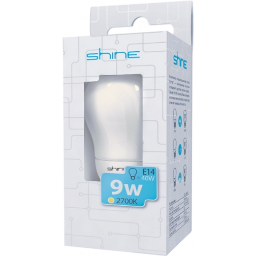 SHINE Компактная люминесцентная лампа Shine Mini Golf 9W E14 2700K 146103 37270511