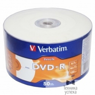 Verbatim Verbatim Диски DVD-R 4,7 Gb 16x DataLife Inkjet Printable, Shrink, 50 шт