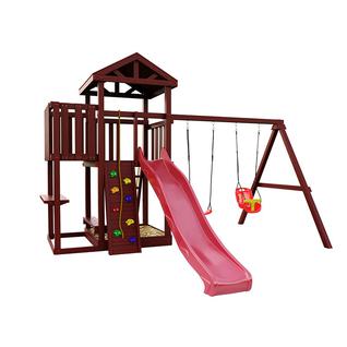 Igragrad Деревянная детская площадка для дачи "Панда Фани с балконом"